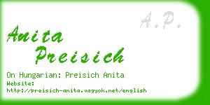 anita preisich business card